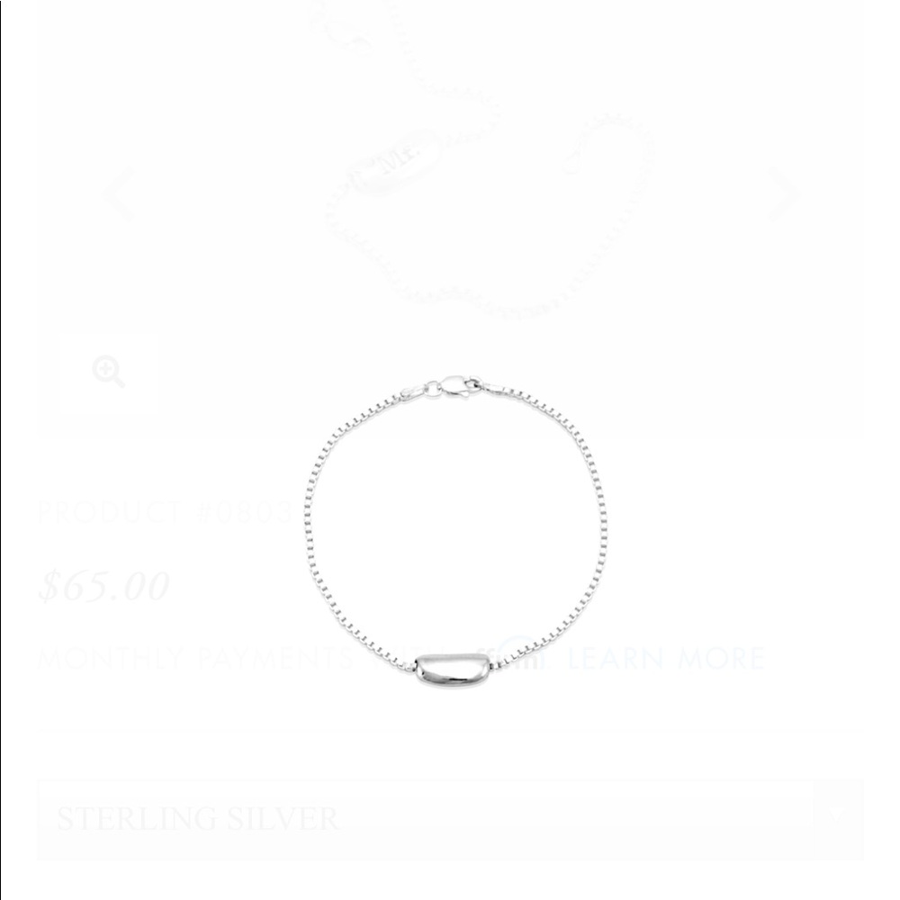 Sterling silver Mignon Faget red bean bracelet